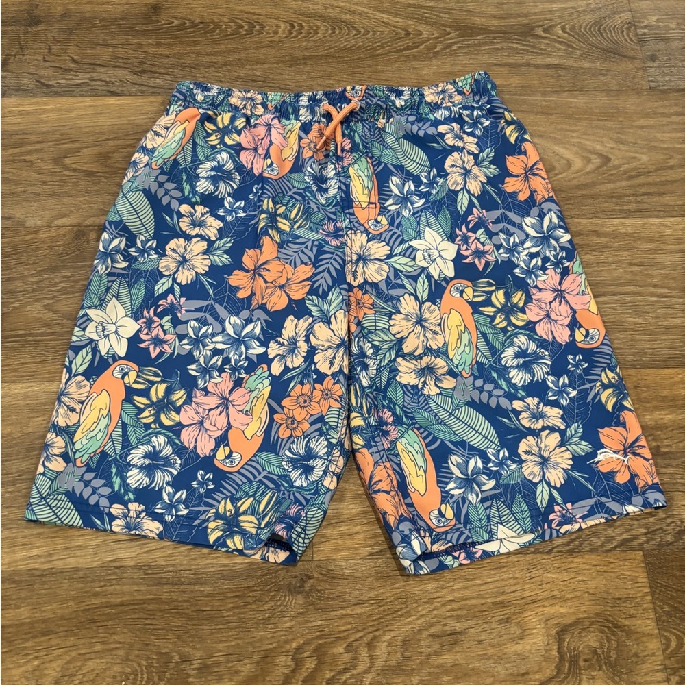 Tommy Bahama Youth Tropical Parrot Swim Shorts – Size 14/16